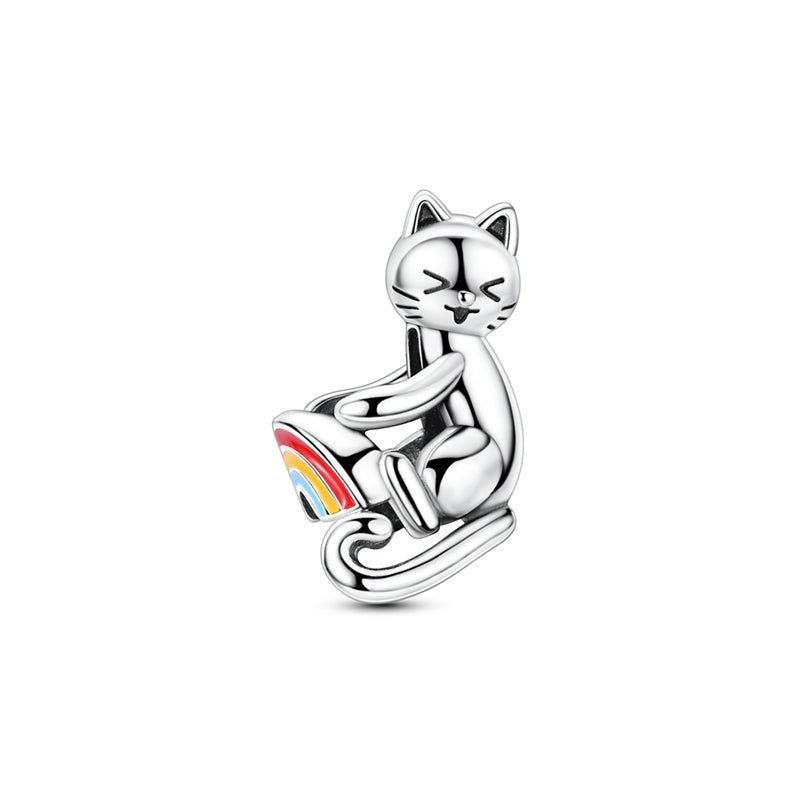 Pangama Jewelry Cat with Rainbow Charm