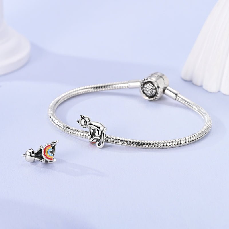 Pangama Jewelry Cat with Rainbow Charm