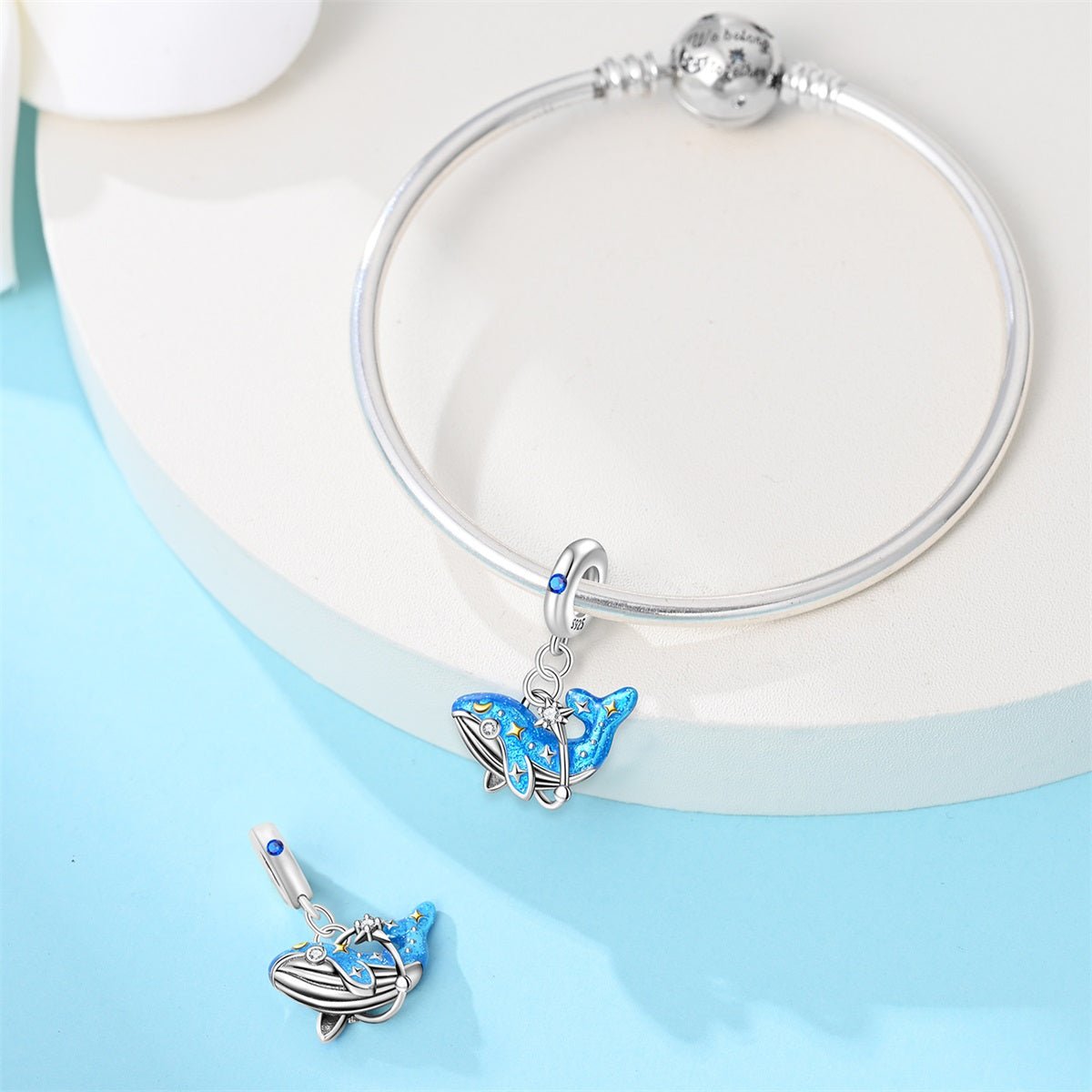 Pangama Jewelry Celestial Blue Whale Dangle Charm