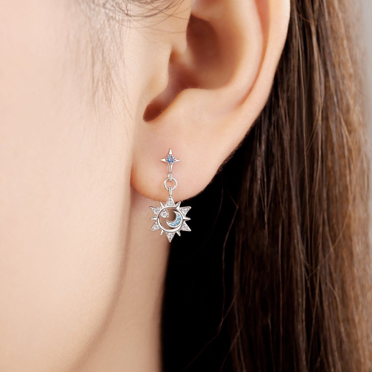 Pangama Jewelry Celestial Glow Star and Moon Earrings
