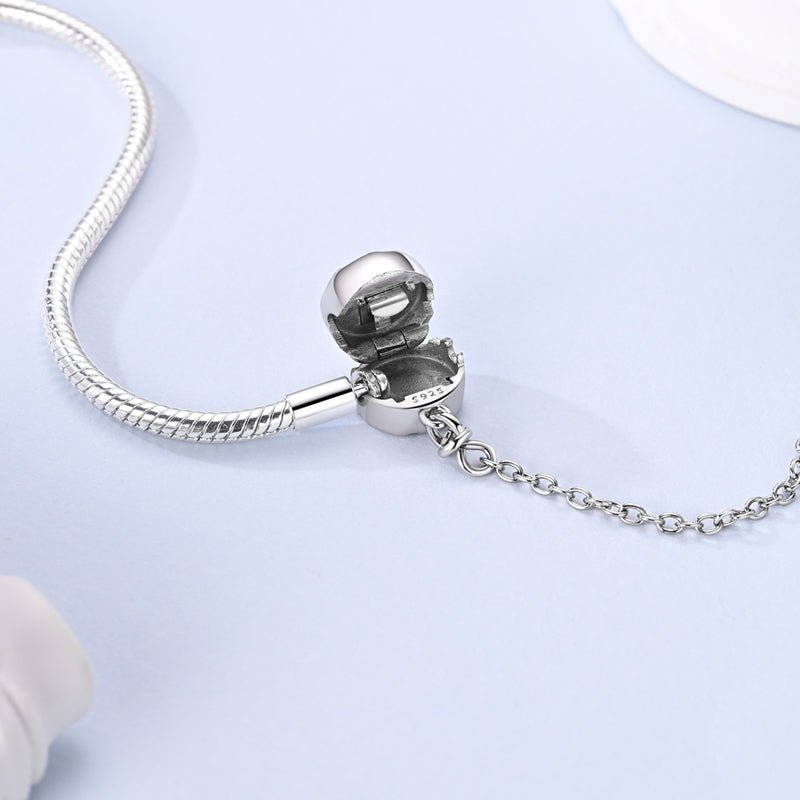 Pangama Jewelry Celestial Moon & Stars Clasp Snake Chain Bracelet with Safety Chain