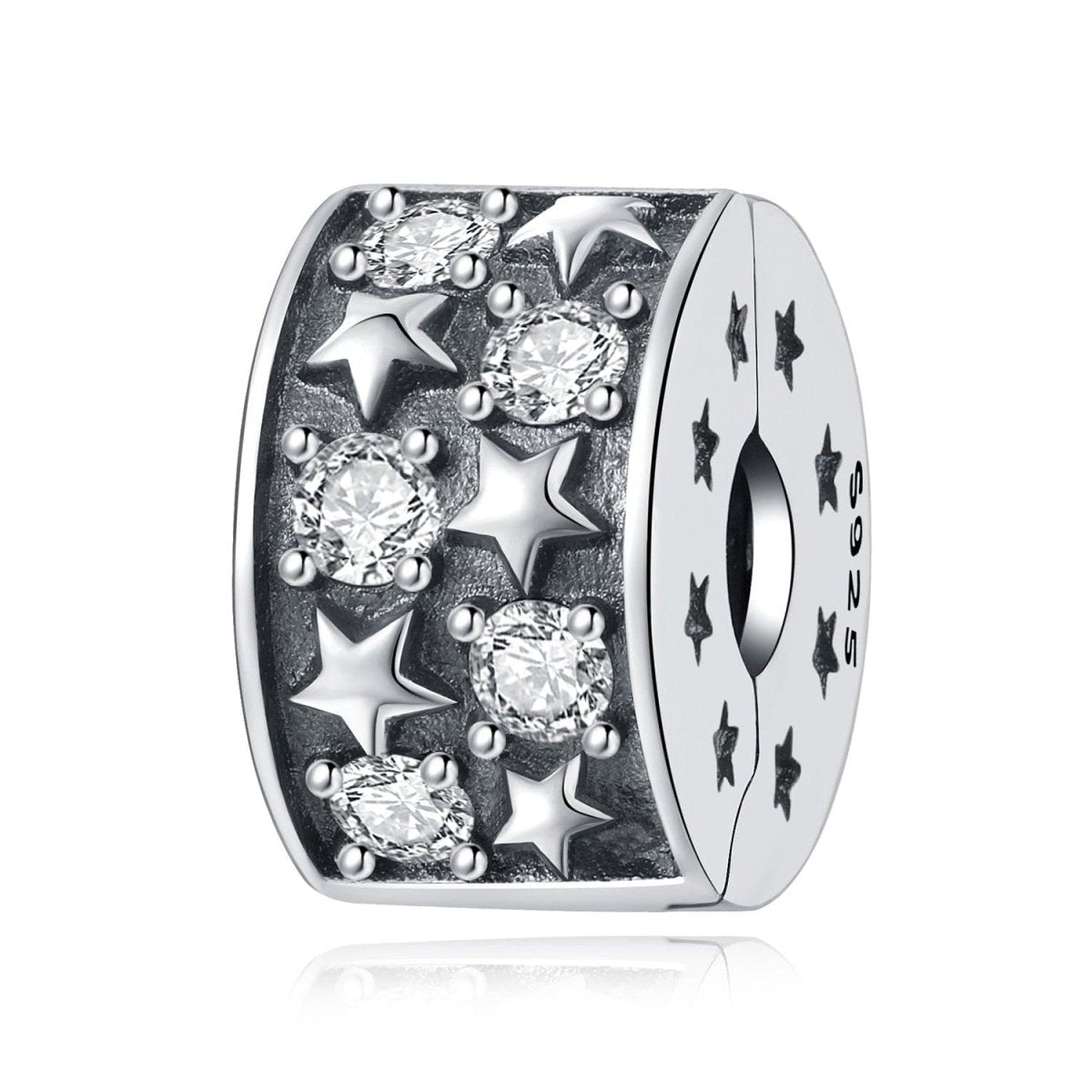 Pangama Jewelry Celestial Starburst Clip Charm with Sparkling Crystals
