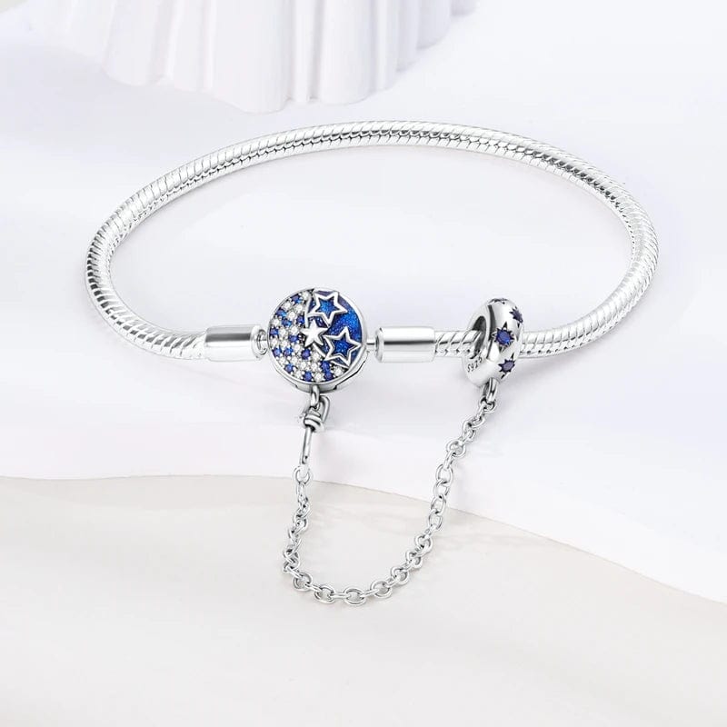 Pangama Jewelry Celestial Stars Bracelet with Safety Chain