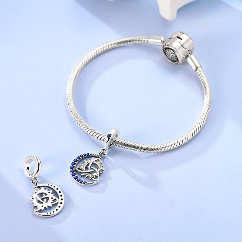 Pangama Jewelry Celtic Sun & Moon Harmony Dangle Charm