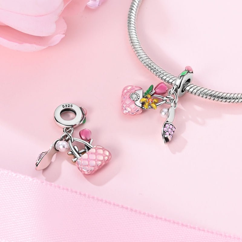 Pangama Jewelry Chic Handbag & High Heel Dangle Charm