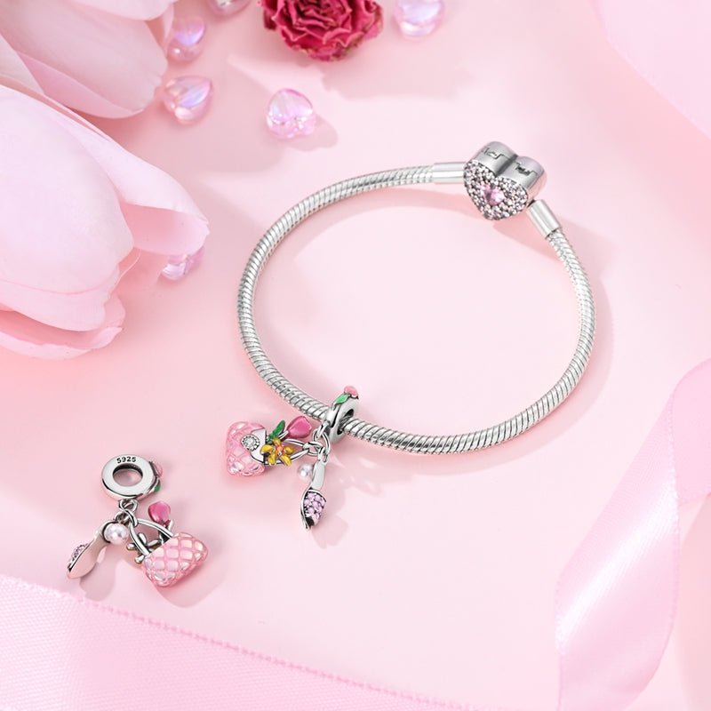 Pangama Jewelry Chic Handbag & High Heel Dangle Charm