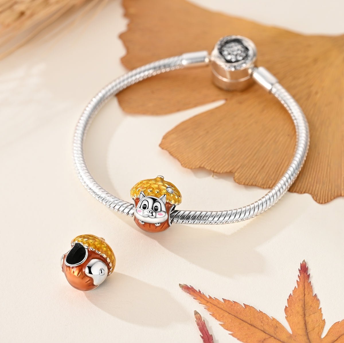 Pangama Jewelry Chipmunk Hiding in Acorn Charm