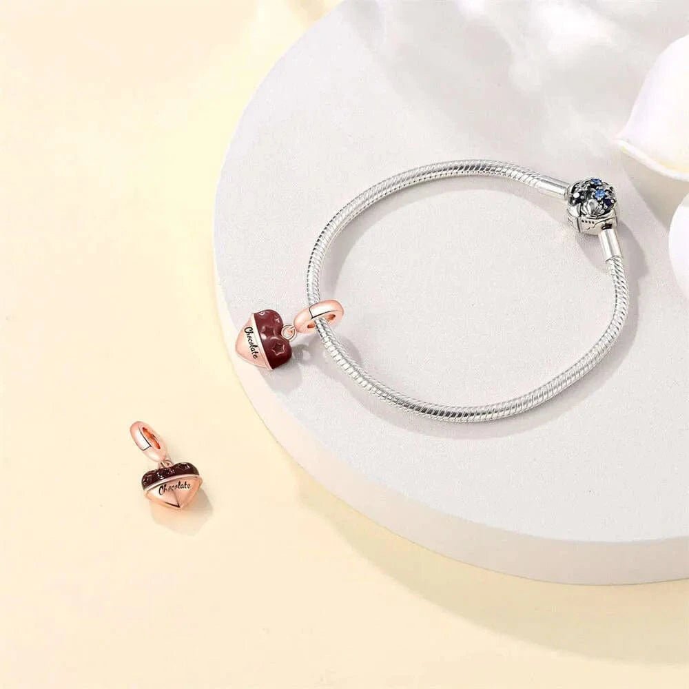 Pangama Jewelry Chocolate Heart Dangle Charm