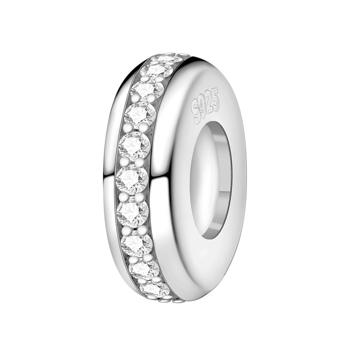 Pangama Jewelry Clear Sparkling Row Clip Charm