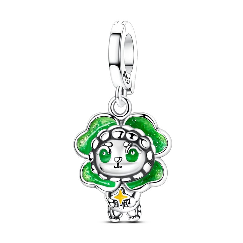 Pangama Jewelry Clover Costume Girl Dangle Charm