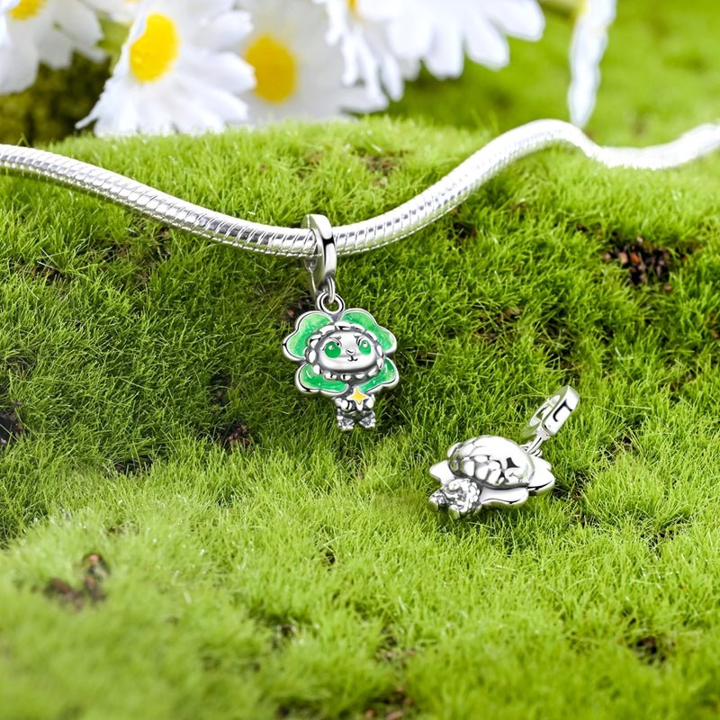 Pangama Jewelry Clover Costume Girl Dangle Charm