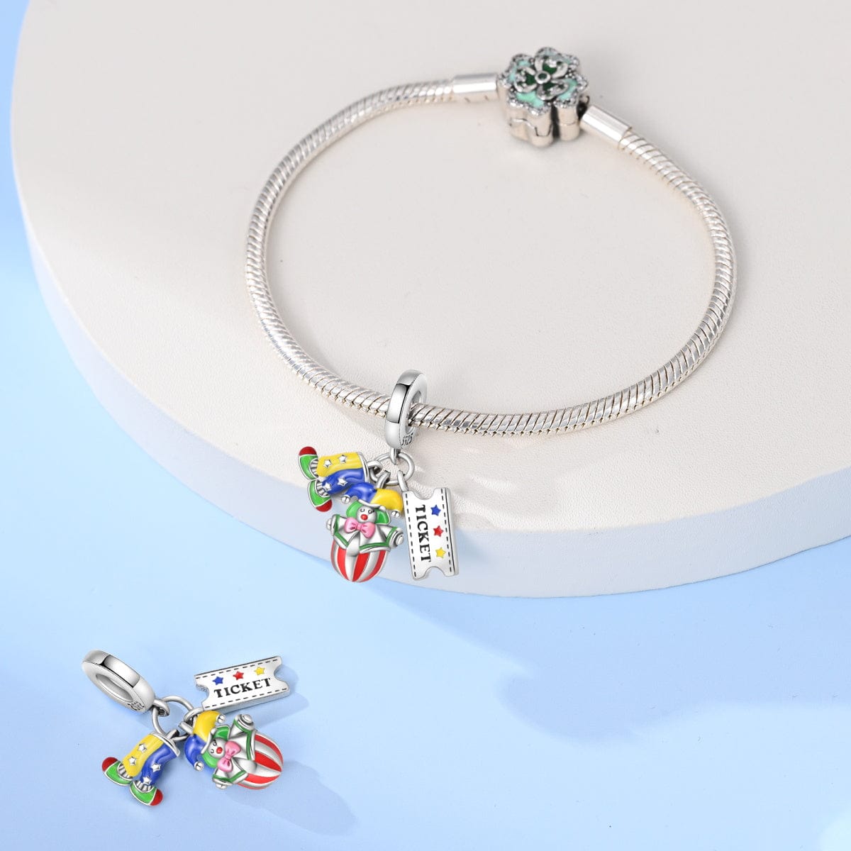 Pangama Jewelry Clown & Circus Ticket Dangle Charm