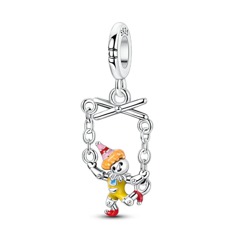 Pangama Jewelry Clown on Swing Dangle Charm