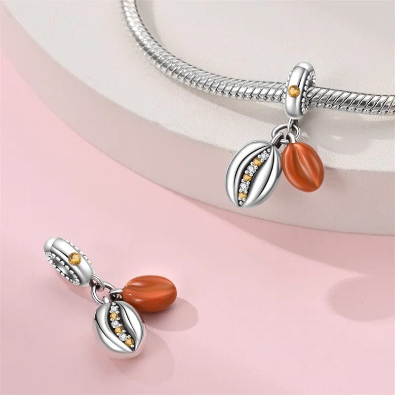 Pangama Jewelry Coffee Beans Double Dangle Charm