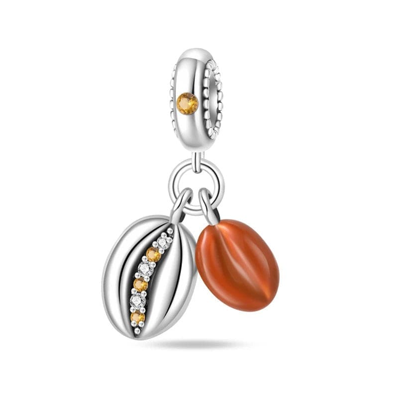 Pangama Jewelry Coffee Beans Double Dangle Charm
