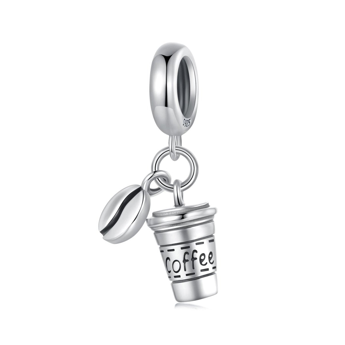 Pangama Jewelry Coffee Cup & Bean Dangle Charm