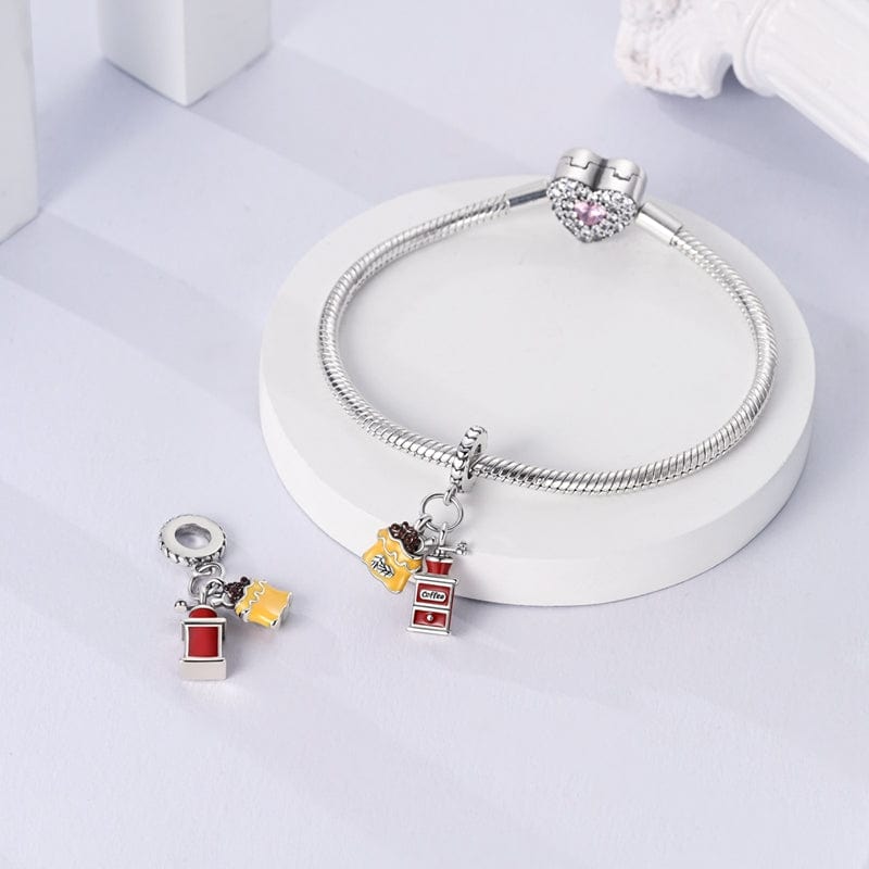 Pangama Jewelry Coffee Grinder & Bean Bag Charm