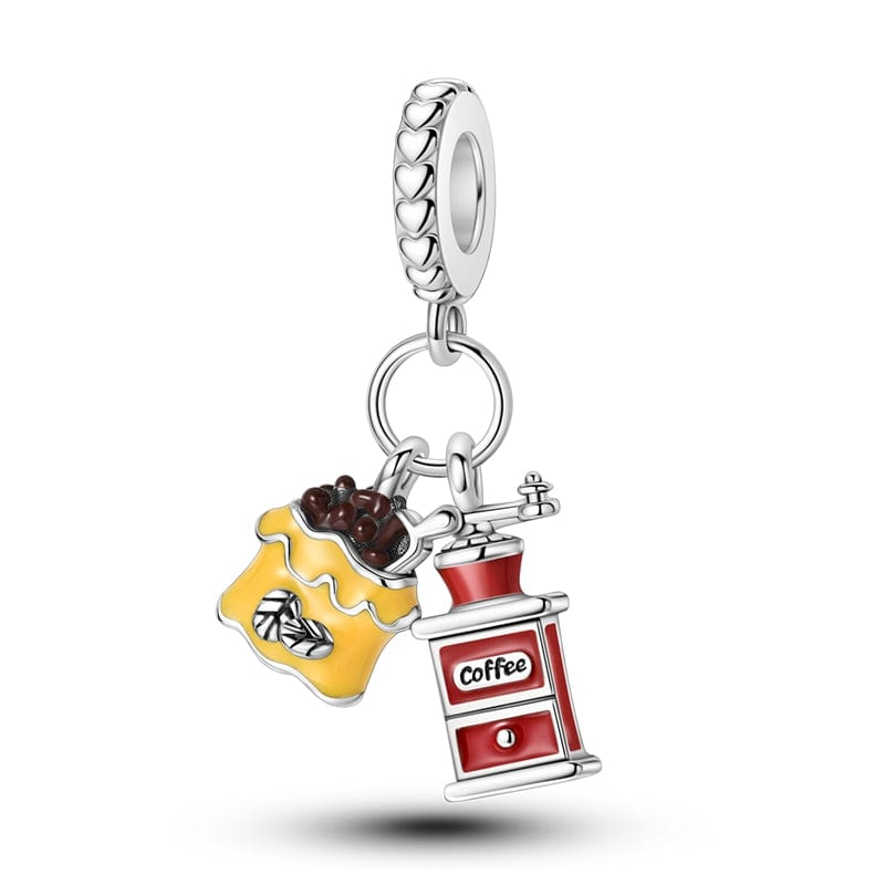 Pangama Jewelry Coffee Grinder & Bean Bag Charm