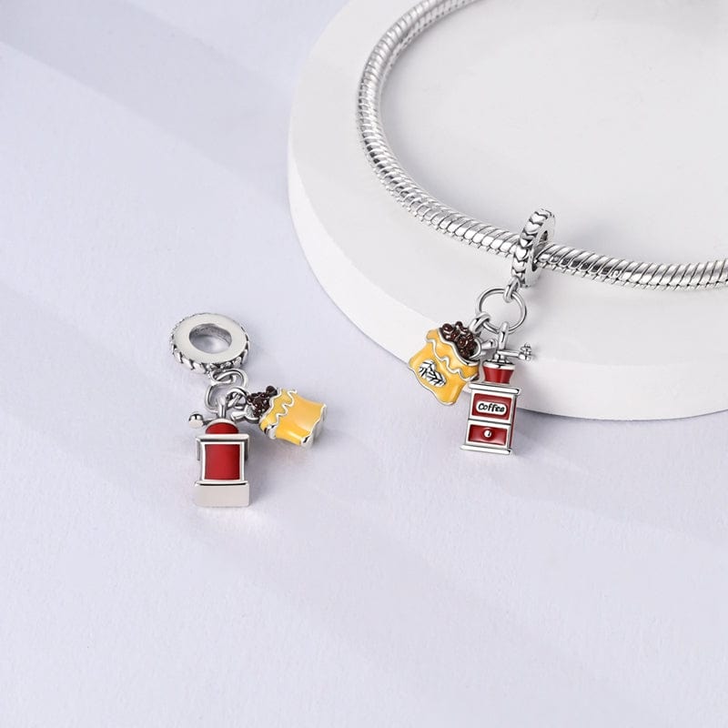 Pangama Jewelry Coffee Grinder & Bean Bag Charm