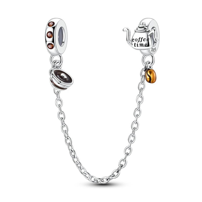 Pangama Jewelry Coffee Time Safety Chain Charm