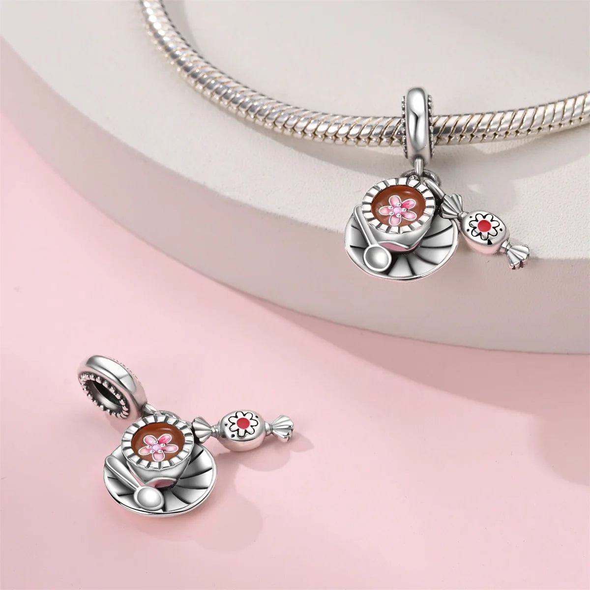 Pangama Jewelry Coffee with Candy Double Dangle Charm