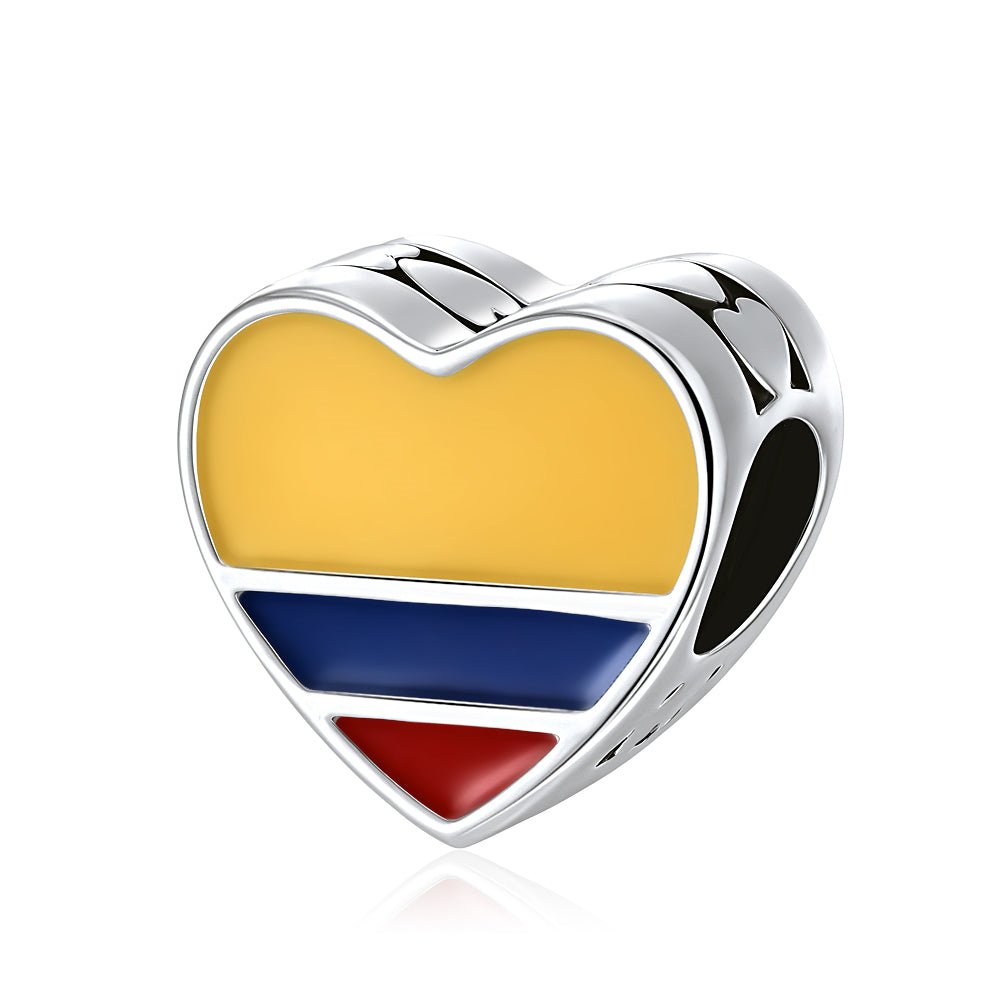 Pangama Jewelry Colombia Flag Heart Charm