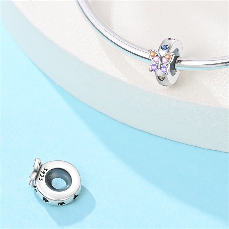 Pangama Jewelry Colorful Butterfly Spacer Charm