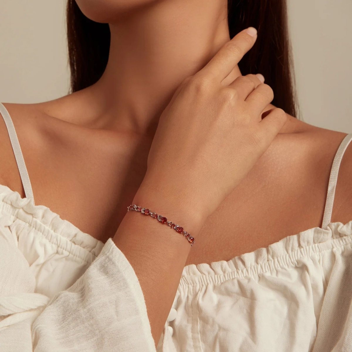 Pangama Jewelry Colorful Crystal Tennis Chain Bracelet