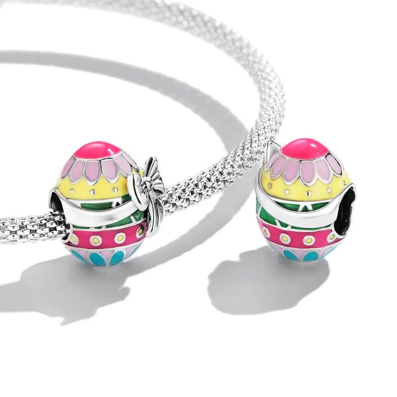 Pangama Jewelry Colorful Easter Egg with Bow Charm