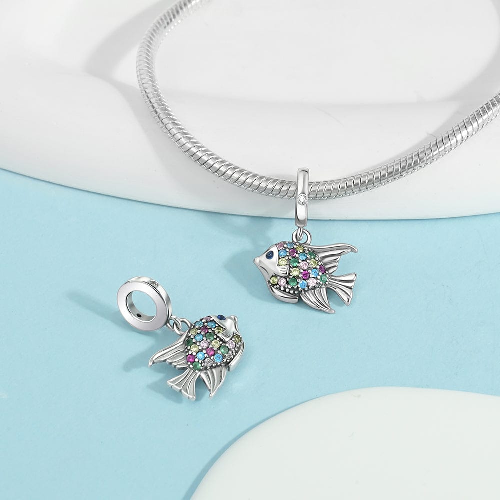 Pangama Jewelry Colorful Gemstone Fish Charm