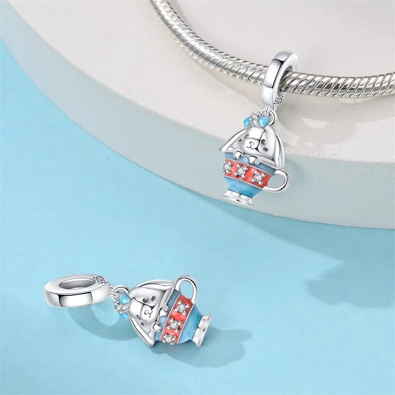 Pangama Jewelry Colorful Teacup Bunny Charm