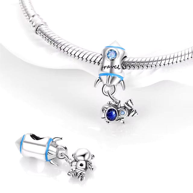 Pangama Jewelry Cosmic Rocket & Astronaut Travel Charm
