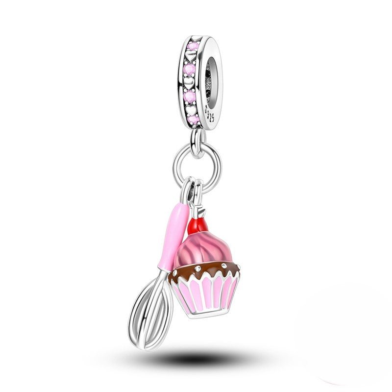 Pangama Jewelry Cupcake & Whisk Baking Dangle Charm