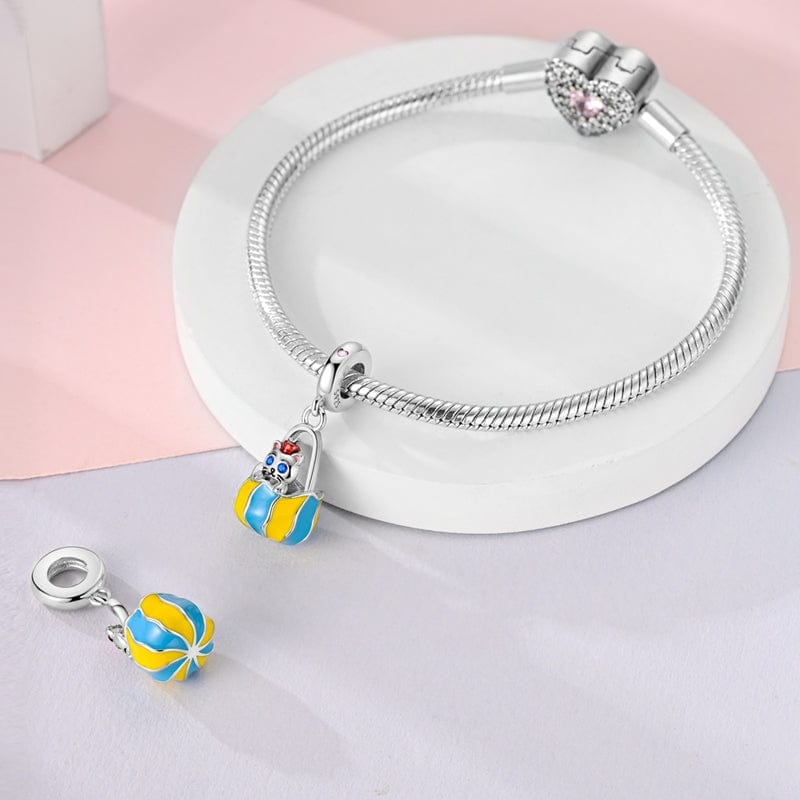 Pangama Jewelry Curious Kitty in Colorful Tote Charm