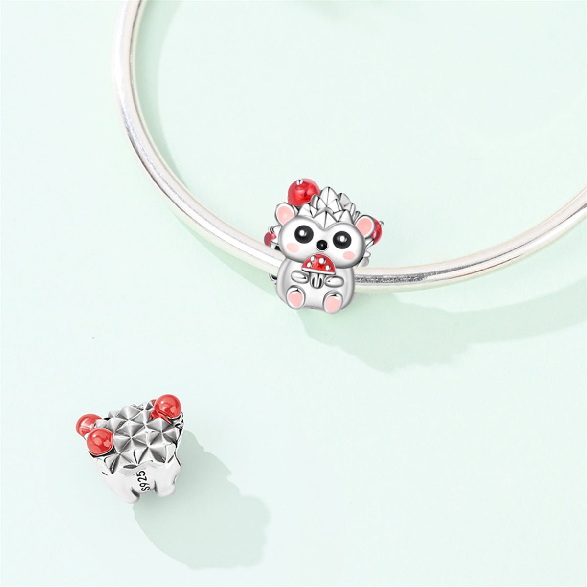 Pangama Jewelry Cute Hedgehog with Mushroom Charm