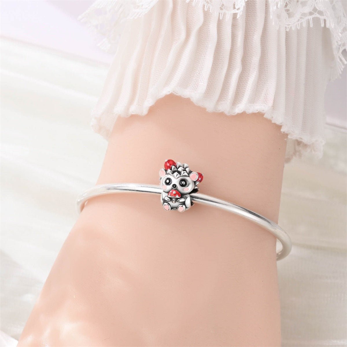 Pangama Jewelry Cute Hedgehog with Mushroom Charm