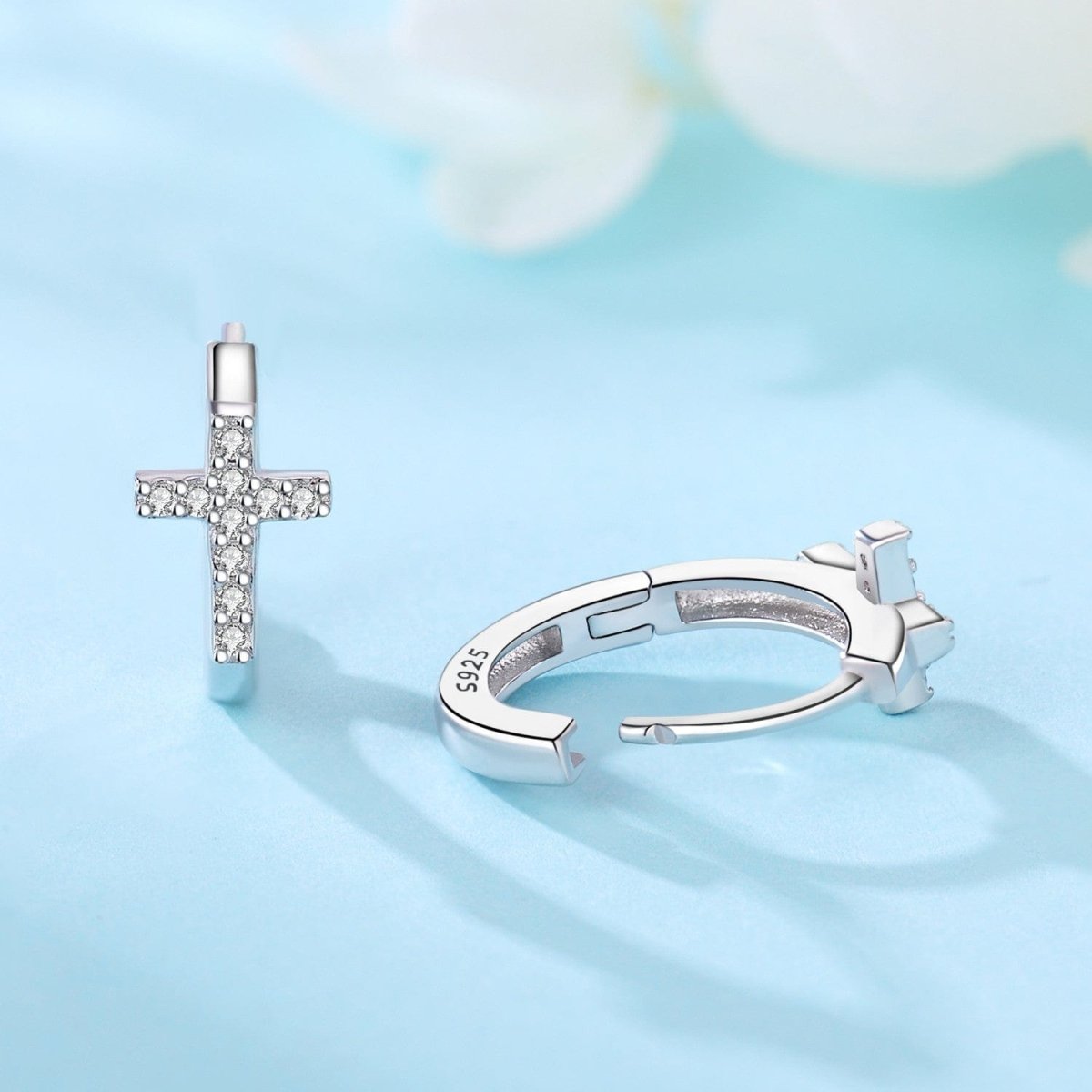 Pangama Jewelry Dazzling Faith Hoop Earrings