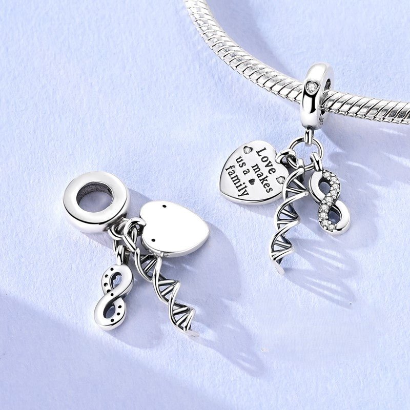 Pangama Jewelry DNA Infinity Family Love Dangle Charm