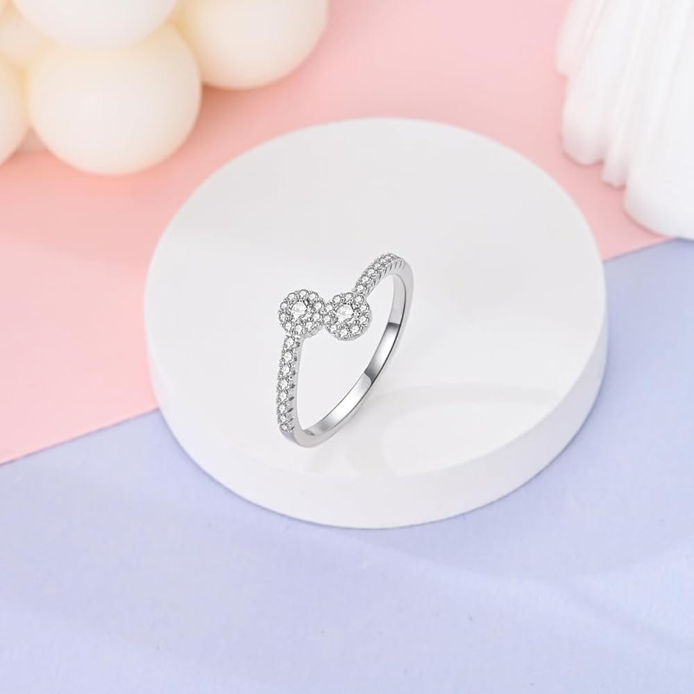 Pangama Jewelry Double Cluster Crystal Band Ring