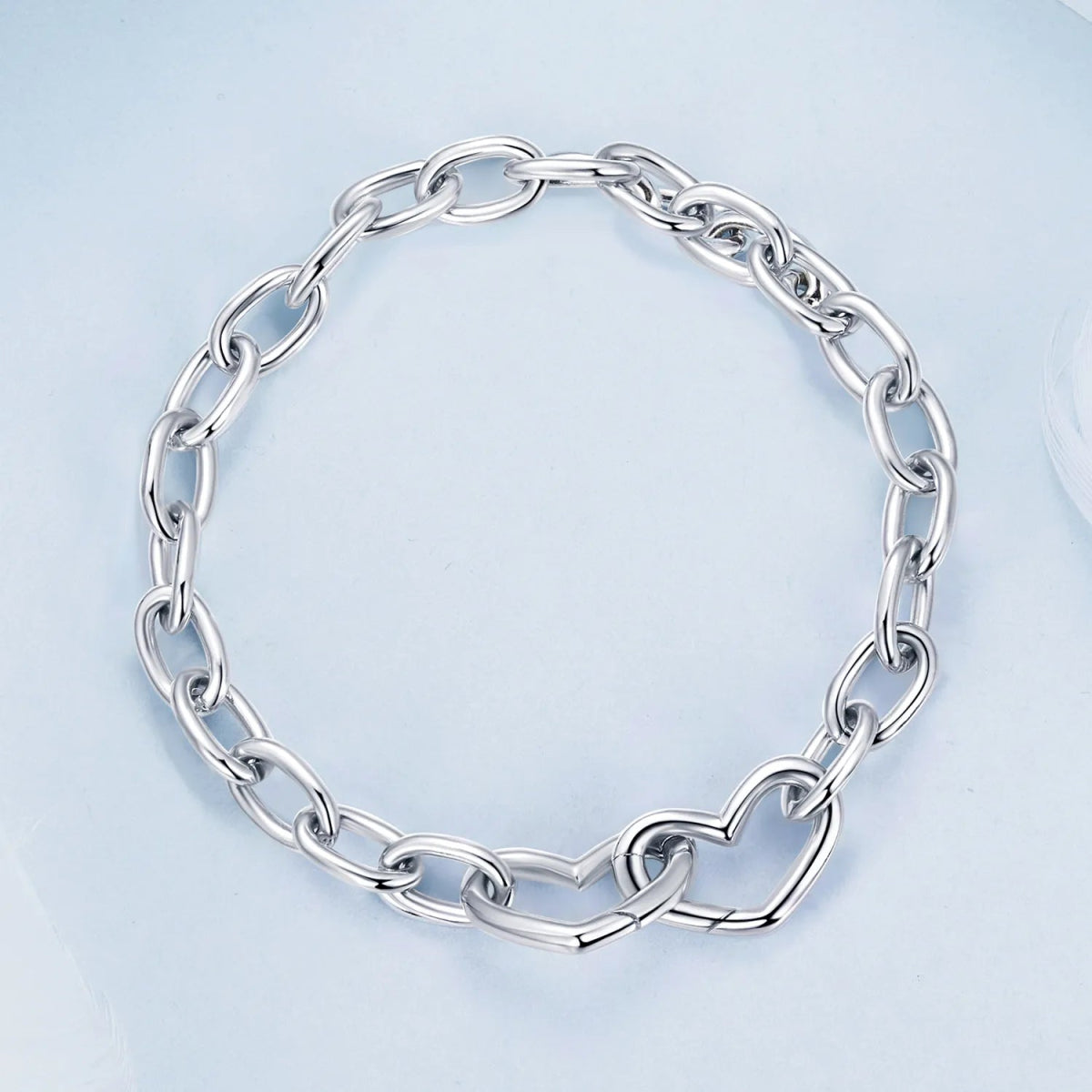 Pangama Jewelry Double Heart Link Chain Bracelet