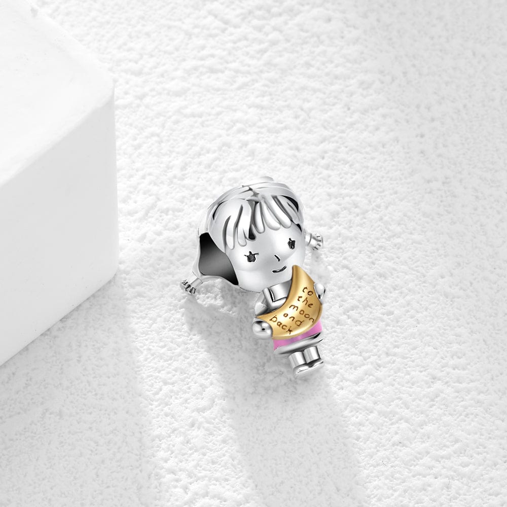 Pangama Jewelry Dreamy Girl with Golden Moon Charm