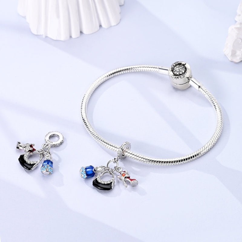 Pangama Jewelry Dress, Purse & Red Slipper Triple Dangle Charm