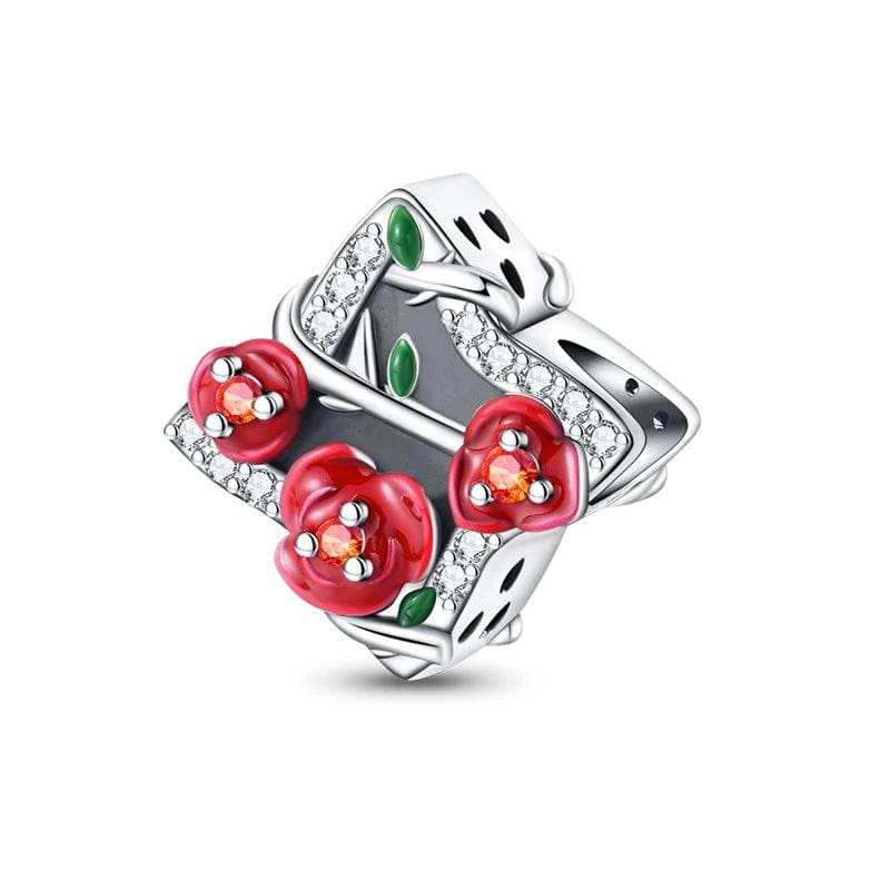 Pangama JewelryElegant Blooming Rose Vine Charm