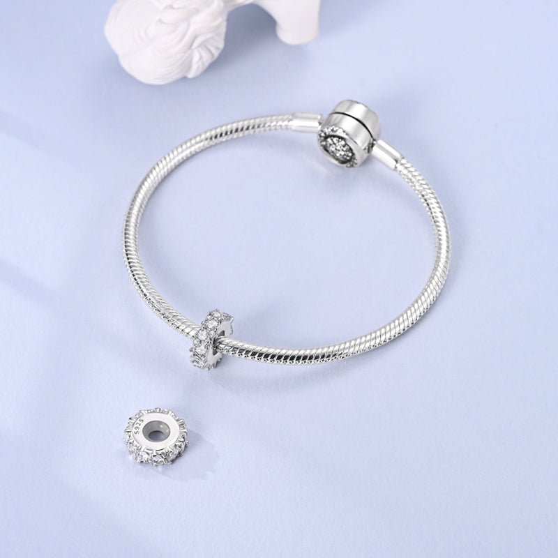Pangama Jewelry Clear Sparkle Spacer Charm
