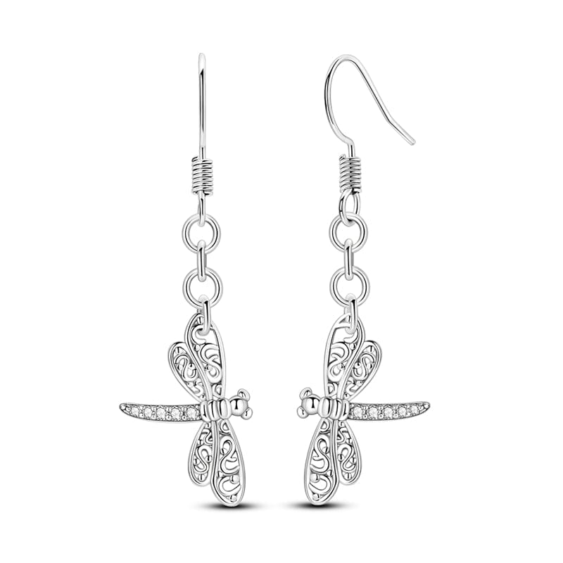 Pangama Jewelry Elegant Dragonfly Dangle Earrings