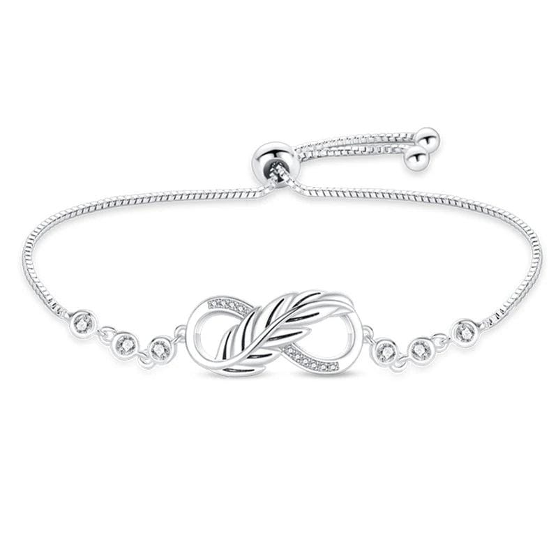Pangama Jewelry Elegant Infinity Knot Bracelet with Crystal Accents