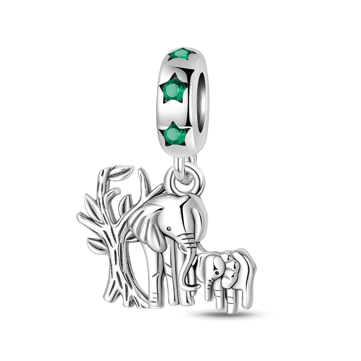 Pangama Jewelry Elephant Family Dangle Charm