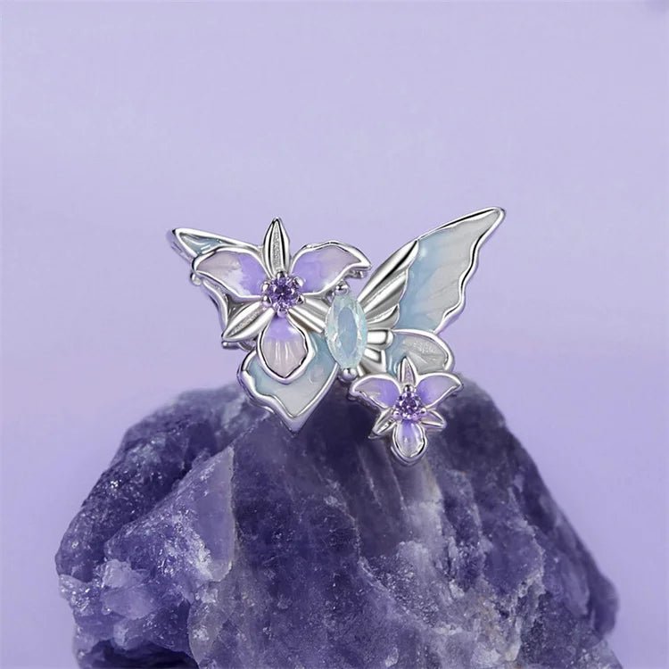 Pangama Jewelry Enchanting Butterfly & Floral Charm