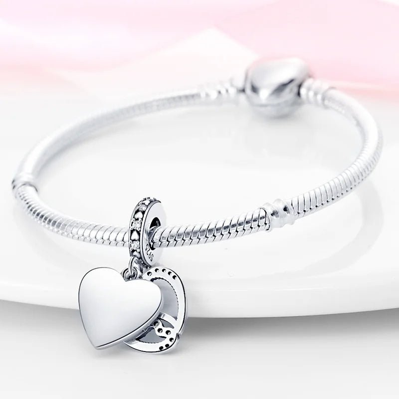 Pangama Jewelry Pink Enchanted Hearts Dangle Charm