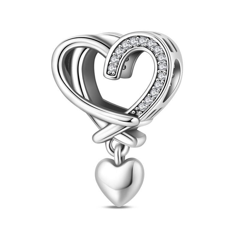 Pangama Jewelry Eternal Heart Knot Dangle Charm